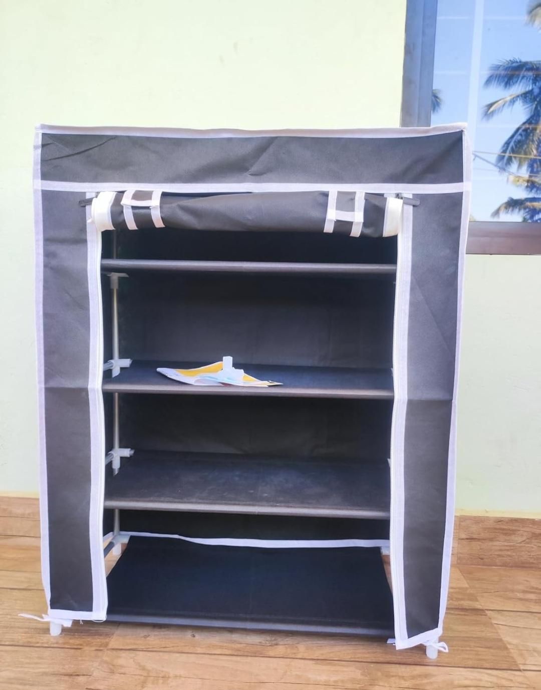 Premium Portable Shoe Rack with Dust-Proof Fabric Cover