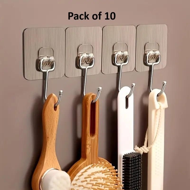 Waterproof & Rustproof Adhesive Hooks for Bathroom & Kitchen