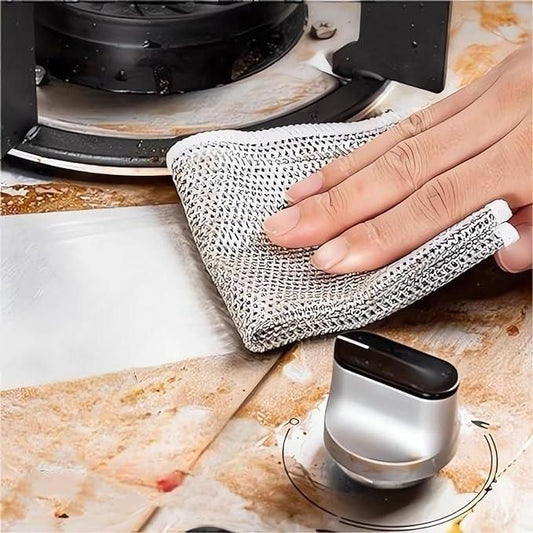 Multifunctional Stainless Steel Washcloth for Kitchen Cleaning