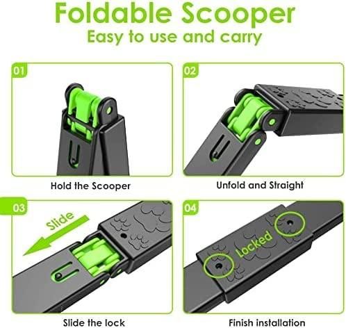 Foldable Dog Poop Scooper with Long Handle | Easy Pet Waste Cleaner (Assorted Colour )