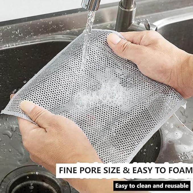 Multifunctional Stainless Steel Washcloth for Kitchen Cleaning