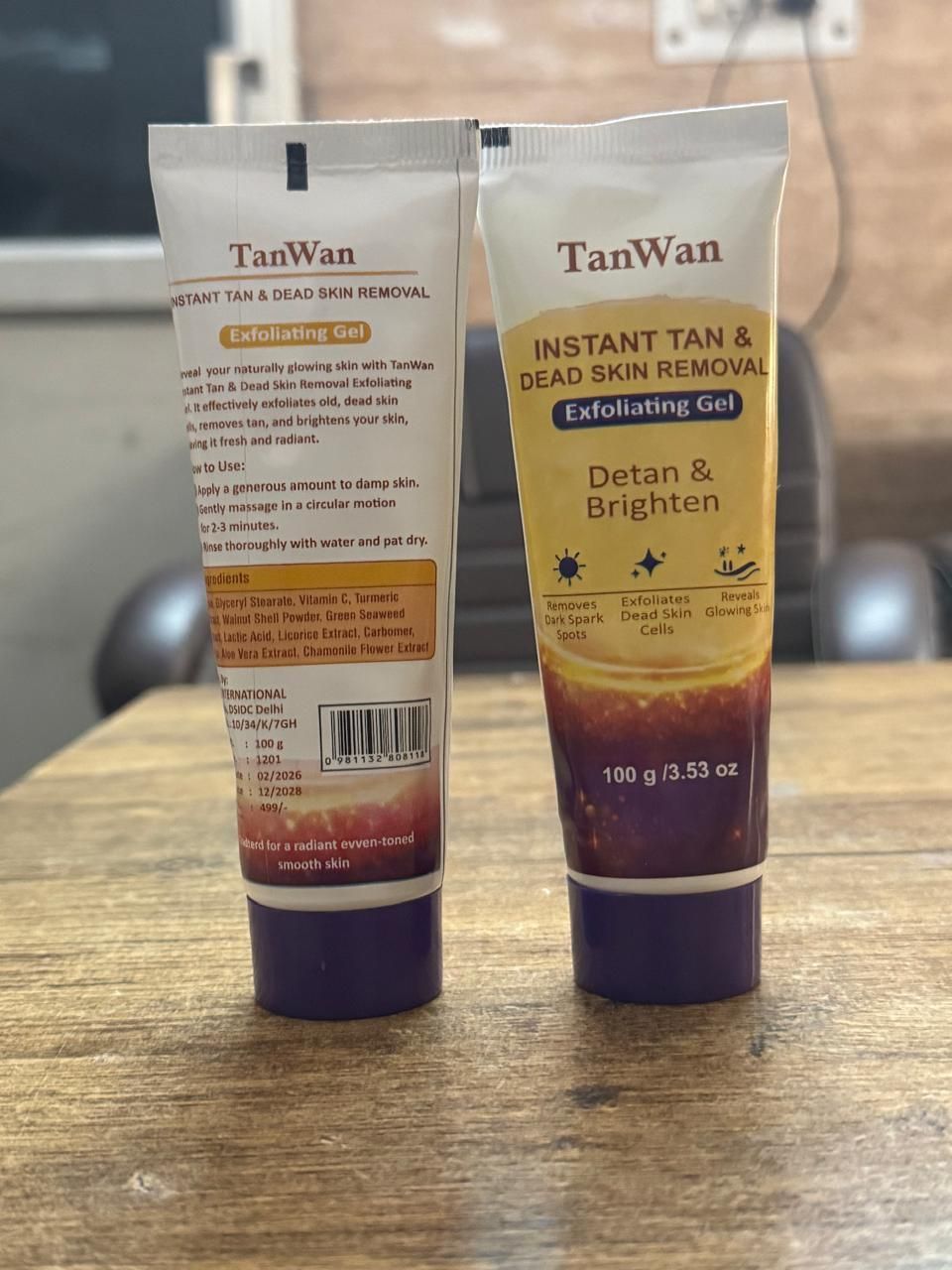 Skin Brightening Exfoliating Gel – Removes Tan & Dead Skin Instantly (100gm Pack of 2)