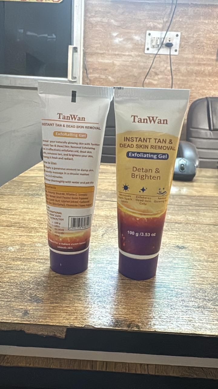 Skin Brightening Exfoliating Gel – Removes Tan & Dead Skin Instantly (100gm Pack of 2)