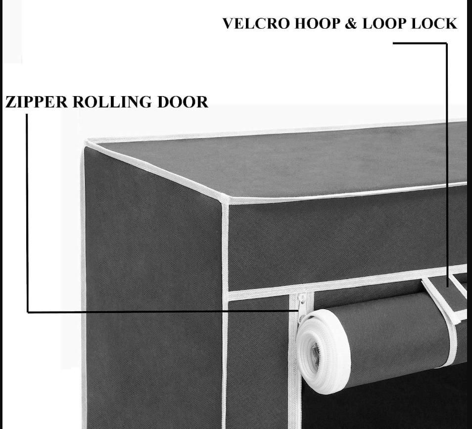 Premium Portable Shoe Rack with Dust-Proof Fabric Cover