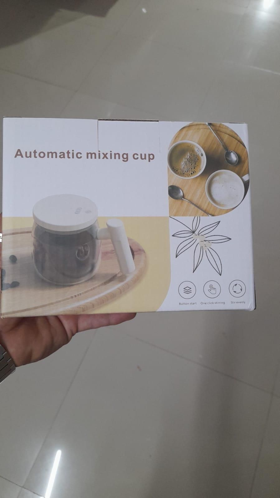 AutoSpin Self Mixing Coffee Mug – One Touch Stirring Cup for Coffee, Milk & Protein Drinks