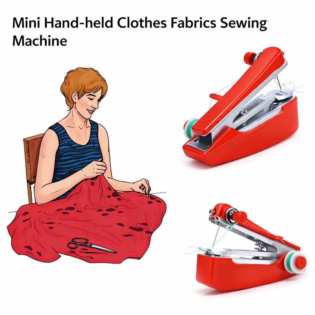 Mini Portable Sewing Machine | Handheld Manual Stitching Machine for Quick Repairs
