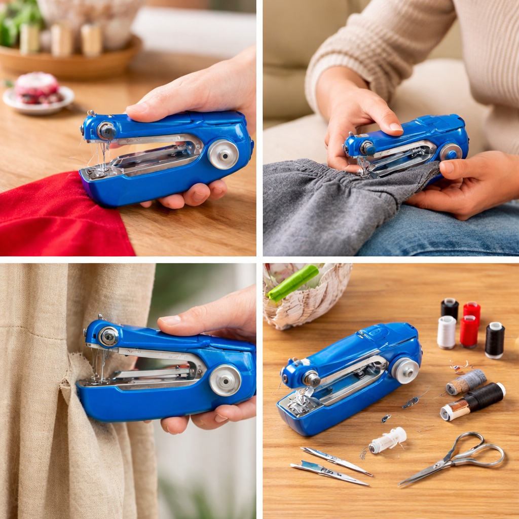 Mini Portable Sewing Machine | Handheld Manual Stitching Machine for Quick Repairs