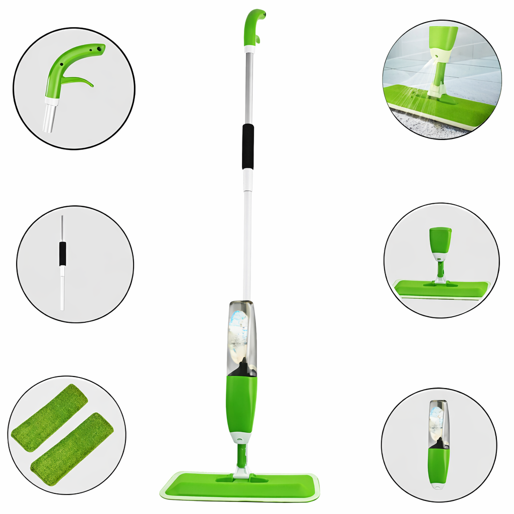 Microfiber Floor Spray Mop with built-in water tank | 360° Flat Mop for Wet & Dry Cleaning